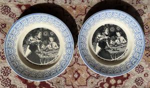 Pair of Besio widow plates, numbered