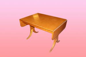 Tavolino con alette  Svedese stile Regency del 1800 in betulla 