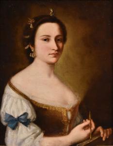 Ritratto di fanciulla con libro, Anton Raphael Mengs (Aussig, 1728 - Roma, 1779) Bottega