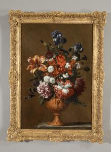Jean-Baptiste de Fontenay, o Blain de Fontenay Père (Caen 1653 Paris 1715) [Attribuito] Vaso di fiori, olio inizi secolo XVIII