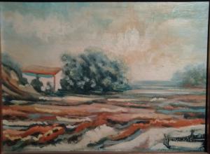 Franco Francese "Landscape". Dimensions cm h. 30x40.