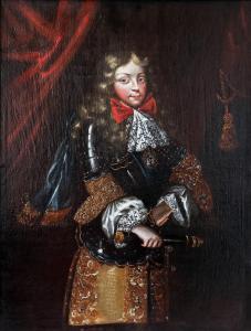 Laurent Dufour cerchia di, 1601 - 1679; Ritratto di Vittorio Amedeo II di Savoia fanciullo, olio su tela