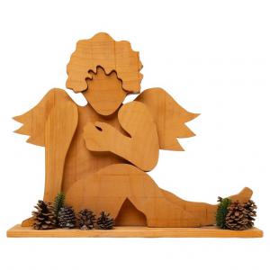 Grande angelo in legno , anche come base lampada  O/4579 -