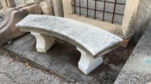 White marble bench