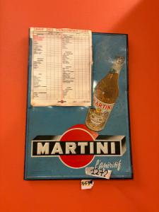 Targa Pubblicitaria con listino Martini
