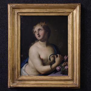 Dipinto italiano su rame del XVIII secolo, la morte di Cleopatra