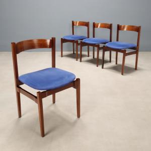 Quattro Sedie '101' di Gianfranco Frattini Produzione Cassina Anni '60