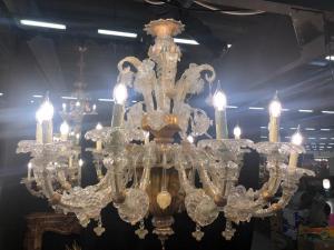Murano-Glaslüster mit 10 Lichtern