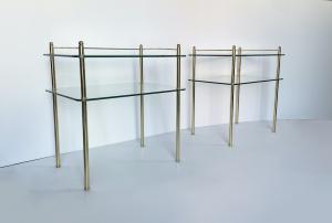 Side-table Vintage 1970 - vetro e ottone