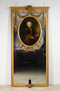 Trumeau mirror in carved and gilded wood, Piedmont, early 19th century - Foto 9