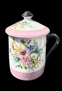Tigela noturna com prato em porcelana. Paris antiga. - Foto 5