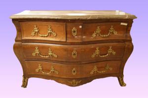 Antico grande cassettone comò francese del 1800 stile Luigi XV 