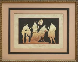 Engravings of ancient Greek vases (I) - 19th century