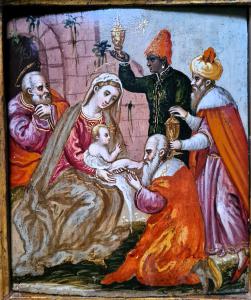 83) Venezianisch-kretische Schule des 16. Jahrhunderts. "Anbetung der Könige"