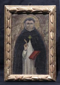 Dipinto antico: Ritratto di Santo, '600