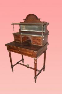 Louis XVI style rosewood 'bonheur du jour' console desk from the 1800s
