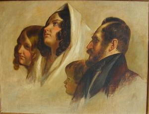 Friederich Von Amerling (attribuito) - La famiglia del Conte Jànos Majlàth. 