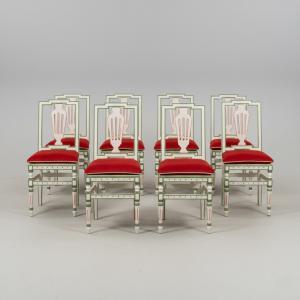 Set aus sechs originalen Louis-XVI-Stühlen aus dem 18. Jahrhundert.
