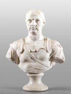 Statuarisches Marmorbüste, das Julius Cäsar darstellt, 17. Jahrhundert