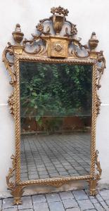 Espelho antigo da Emilia Luís XVI dourado do século XVIII
