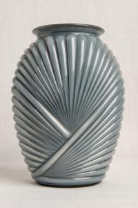 Graue Art-Deco-Glasvase - O/4794