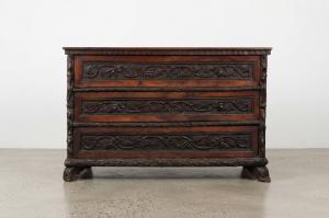 Chest of drawers with caryatids, Lombardy, 17th century