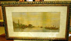 Watercolor of Chioggia, Venice, 19th century