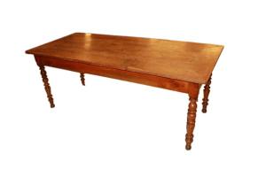 Tavolo rettangolare fisso francese rustico stile 600 in legno di ciliegio con 4 gambe