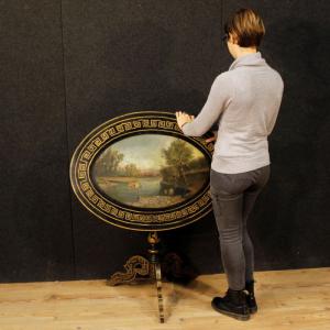 Mesa auxiliar inglesa lacada y pintada del siglo XX - Foto 10