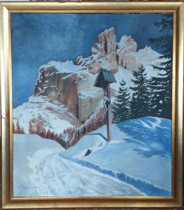 Dolomitas cobertas de neve