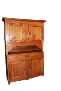 Credenza doppio corpo Italiana Piemontese di inizio 1800 in legno di ciliegio