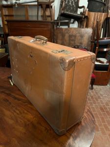 Valigia vintage italiana in cuoio