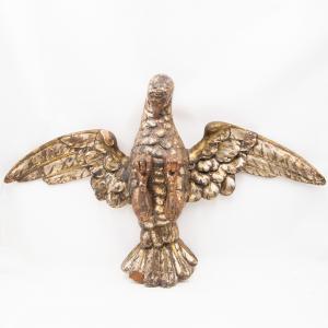 Aquila, scultura lignea laccata, Epoca '600, Eagle, lacquered wooden sculpture, 17th century