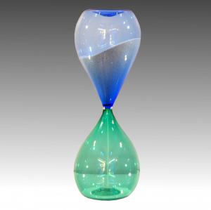 VENINI, PAOLO VENINI, FULVIO BIANCONI, blown glass hourglass
