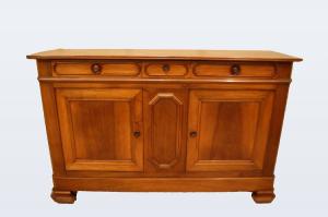 Antica credenza francese del 1800 stile Luigi Filippo in noce completamente Restaurata 
