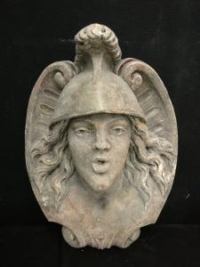 Spettacolare mascherone in Pietra di Vicenza - Minerva - 45 x 38 cm
