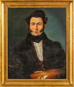 Ritratto del pittore Benedetto Musso, scuola italiana secolo XIX, olio su tela