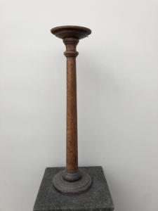 Walnut wooden column (with a small top added later).
