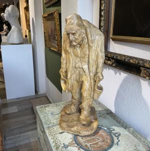 "Il mio Maestro - Tòni dël Fatin" - Scultura in gesso di Sandrun, "My Master - Tòni dël Fatin" - Sandrun plaster sculpture.