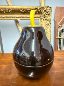 Vintage pear-shaped ceramic container, 1970s, 31x25 cm, two-tone, excellent condition, unmarked - Foto 7