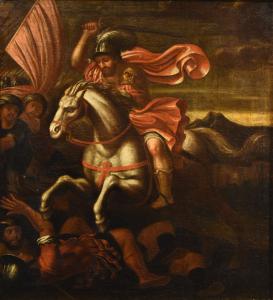 San Giacomo che sconfigge i Mori, Antonio Tempesta (Firenze 1555 - Roma 1630) Cerchia