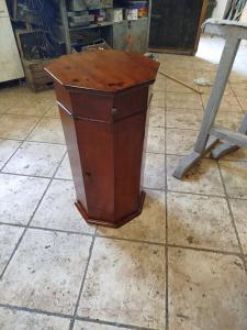 Octagonal column nightstand
