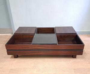 Grande mesa de centro bar de sala de estar, design Claudio Salocchi para Sormani, anos 60