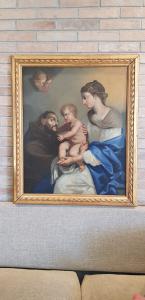 Madonna mit Kind und hl. Franziskus, Öl auf Leinwand, 18. Jahrhundert