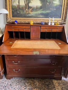 Victorian mahogany and inlaid writing desk