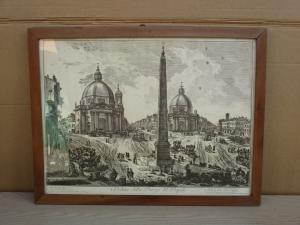 GRAVURA DE PIRANESI “VEDUTA DELLA PIAZZA DEL POPOLO”