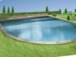 Very large stone fountain
