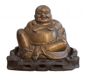 BUDDHA AUS BRONZE - CHINA - 20. JAHRHUNDERT