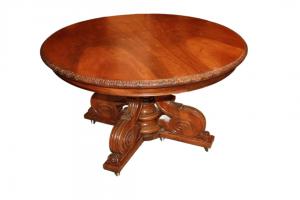 Mesa estilo Luís Filipe em nogueira francesa do século XIX