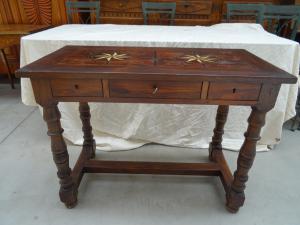 Tavolino da salotto noce e palissandro stile Luigi XIV seconda metà 1800 Spagna